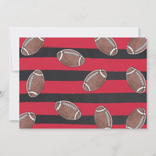 Football Verjaardag Uitnodiging Football 1e Verjaa (Achterkant)