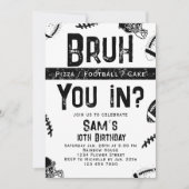 Football Verjaardag Uitnodiging Jongens Bruh Uitno (Voorkant)
