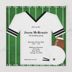 Football Verjaardag (wit) Kaart