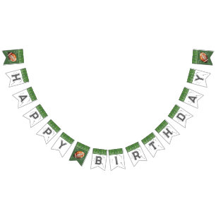 Football Verjaardagsbunting banner, eerste jaar ne Vlaggetjes