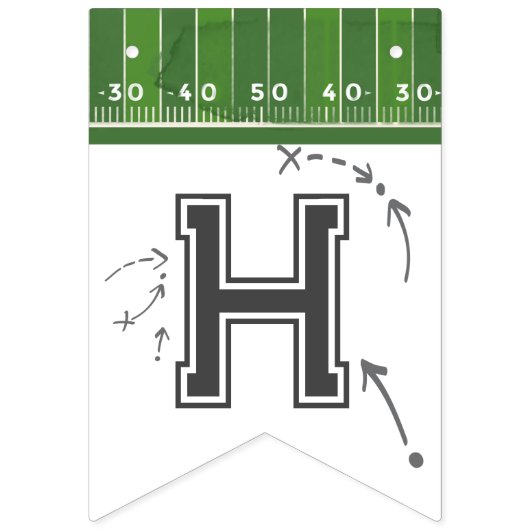 Football Verjaardagsbunting banner, eerste jaar ne Vlaggetjes (Tweede vlag)