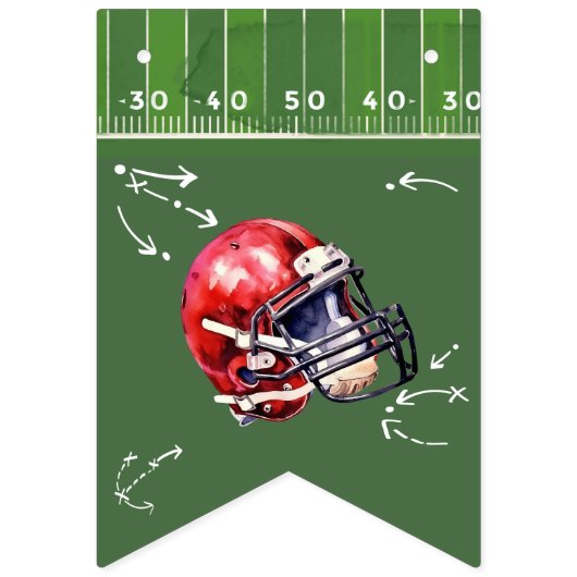 Football Verjaardagsbunting banner, eerste jaar ne Vlaggetjes (Eerste vlag)