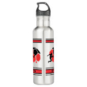 Football verjaardagscadeau, Football Player Team Waterfles (Achterkant)