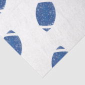 Football Verjaardagsfeest Blauw Wit Tissuepapier (Detail)