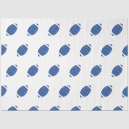 Football Verjaardagsfeest Blauw Wit Tissuepapier