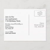 Football verjaardagsfeest Briefkaart Uitnodiging (Achterkant)