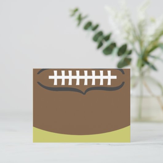 Football verjaardagsfeest Briefkaart Uitnodiging (Staand voorkant)