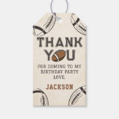 Football verjaardagsfeest Dank u Cadeau Label Cadeaulabel (Voorkant)
