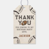 Football verjaardagsfeest Dank u Cadeau Label Cadeaulabel (Achterkant)