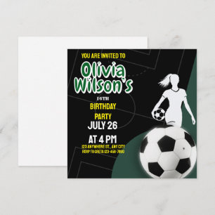 Football Verjaardagsfeest, Football Player Girl Kaart