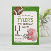 Football Verjaardagsfeest Verticale Uitnodiging (Staand voorkant)