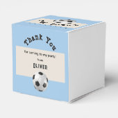 Football verjaardagsfeest Voetbal Dank u Bedankdoosjes (Achterkant)
