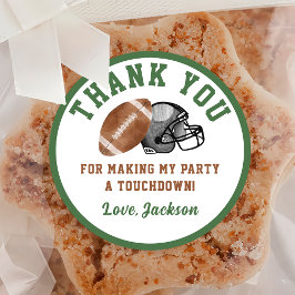 Football Verjaardagsfeestje Classic Ronde Sticker