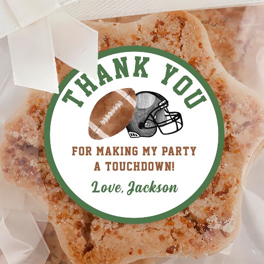 Football Verjaardagsfeestje Classic Ronde Sticker