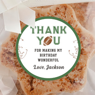 Football Verjaardagsfeestje Classic Ronde Sticker