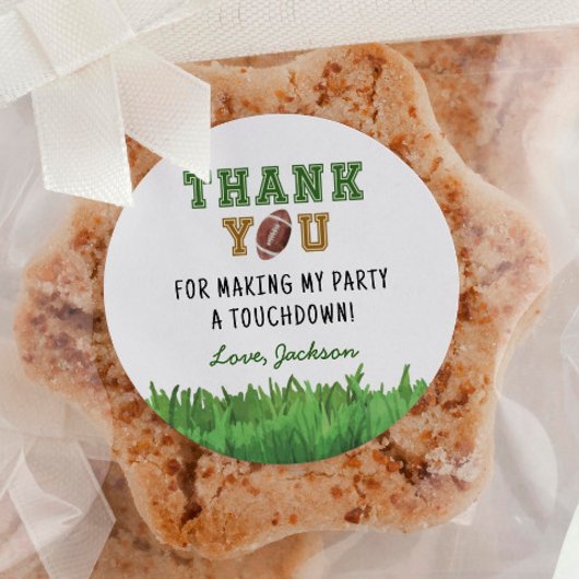 Football Verjaardagsfeestje Classic Ronde Sticker