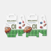 Football verjaardagsfeestje dank je bedankdoosjes (Uitgevouwen)