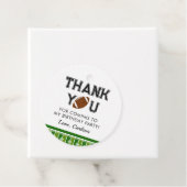 Football verjaardagsfeestje dank je bedankjes labels (In situ)