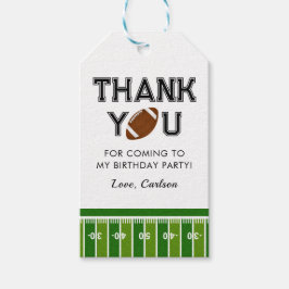 Football verjaardagsfeestje dank je cadeaulabel