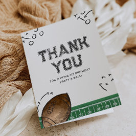 Football Verjaardagsfeestje Dank je kaart