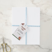 Football Verjaardagsfeestje Dank u Label Cadeaulabel (Met Touw)