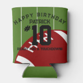 Football verjaardagsfeestje gepersonaliseerde bann blikjeskoeler (Achterkant)