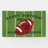 Football verjaardagsfeestje gepersonaliseerde bann spandoek (Horizontaal)