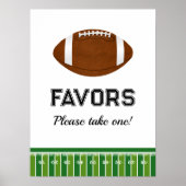 Football verjaardagsfeestje | Voorkeuren Neem er e Poster (Voorkant)