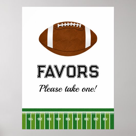 Football verjaardagsfeestje | Voorkeuren Neem er e Poster (Voorkant)