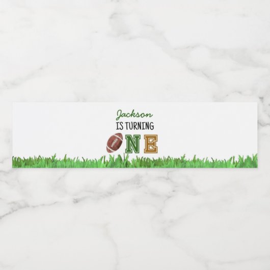 Football Verjaardagsfeestje Waterflesetiket Waterfles Etiket (Enkel label)