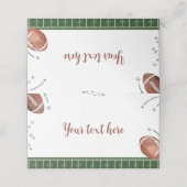 Football Verjaardagsfeestplaatskaart Plaatskaartje (Buitenkant ongevouwen)