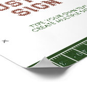 Football Verjaardagsfeesttafel Teken Poster (Hoek)