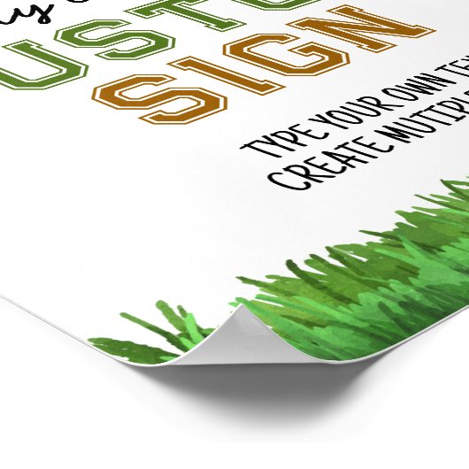 Football Verjaardagsfeesttafel Teken Poster (Hoek)