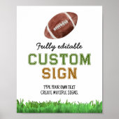 Football Verjaardagsfeesttafel Teken Poster (Voorkant)