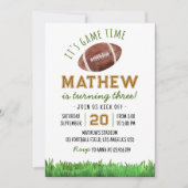 Football Verjaardagsfeestuitnodiging Alle leeftijd Kaart (Voorkant)