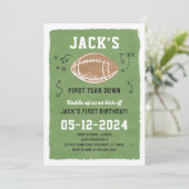 Football verjaardagsfeestuitnodiging kaart (Staand voorkant)