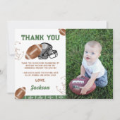 Football Verjaardagsfoto Bedankkaart (Voorkant)