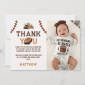 Football Verjaardagsfoto Dank u kaart (Voorkant)