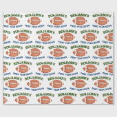 Football Verjaardagsjongen Cadeaupapier (Vlak)