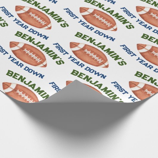 Football Verjaardagsjongen Cadeaupapier (Hoek)