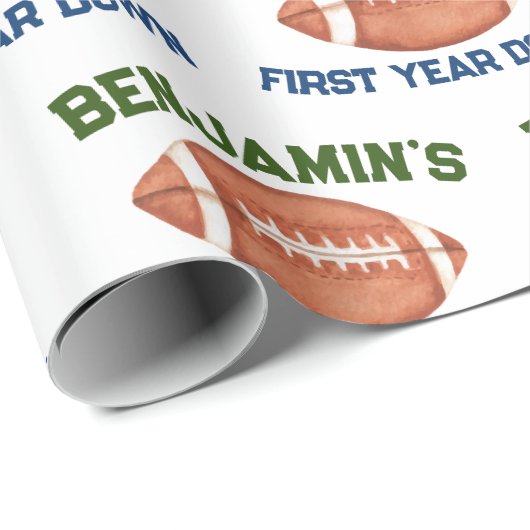 Football Verjaardagsjongen Cadeaupapier (Rol Hoek)