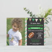 Football Verjaardagsuitnodiging 1e Verjaardagsfees Kaart (Staand voorkant)