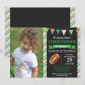 Football Verjaardagsuitnodiging 1e Verjaardagsfees Kaart (Voorkant / Achterkant)