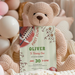 Football verjaardagsuitnodiging bedankkaart