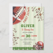 Football verjaardagsuitnodiging bedankkaart (Voorkant)