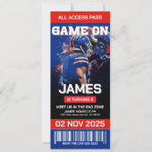 Football verjaardagsuitnodiging: digitale download kaart (Voorkant)