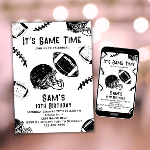 Football Verjaardagsuitnodiging Football Party Kaart