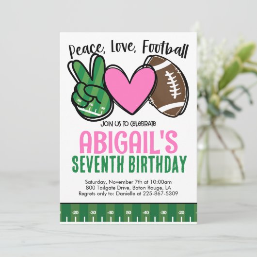 Football verjaardagsuitnodiging kaart (Staand voorkant)