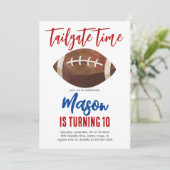 Football verjaardagsuitnodiging kaart (Staand voorkant)