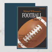 Football verjaardagsuitnodiging kaart (Voorkant / Achterkant)